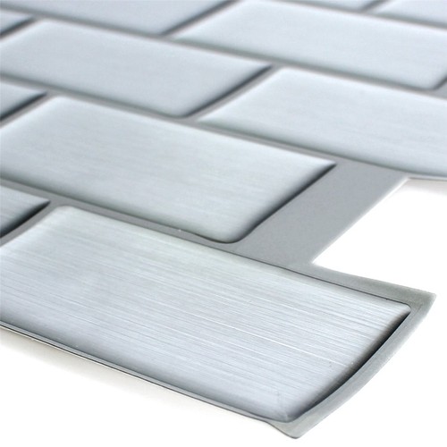 Mosaikfliesen vinyl edelstahl - vinyl,