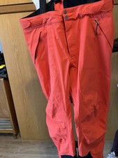 Skihose Hardshell Peak Performance, Herren Xl, Orange Goretex 3lagig Mit Träger