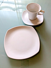 4 x  Kaffeegedeck 3 -tlg. weiss, Gastro Serie von Moritz Zdekauer, Tschechien