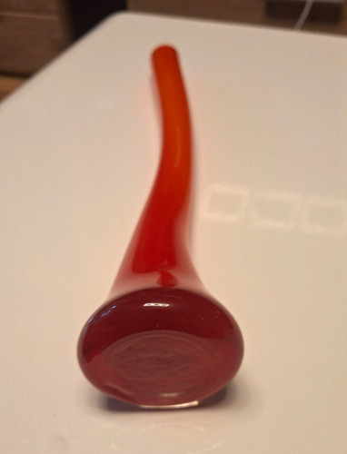 Vintage glasvase rot orange - vintage,