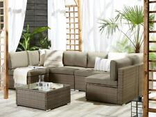 Luxus Rattan Gartenmöbel braun beige Lounge Sitzgruppe Sitzgarnitur für Terrasse