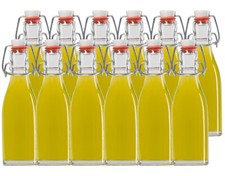 24 Leere Glasflaschen mit Bügelverschluss Bügelflaschen 200 ml 0,2 l Saftflasche