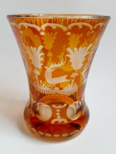 Böhmisches glas jagdbecher - böhmisches, glas,