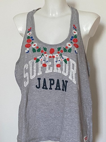 Superdry ringer top l grau - ringer,