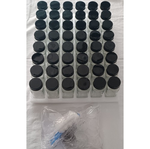 Gewürzgläser eckig set - gewürzgläser, mit
