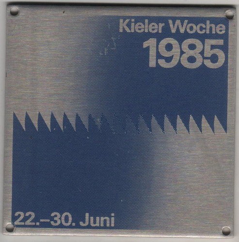 Kieler woche plakette 1985 - kieler,