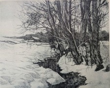 Ferdinand Dörr (Feuerbach B. Stuttgart) Radierung Gerahmt Original