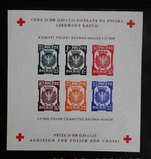 --- Polen  Todeslager Dachau Allach Rotes Kreuz mit WZ Rauten  MNH ---