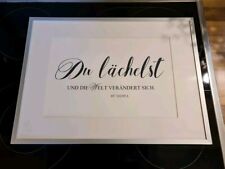 Sinn-/ Spruch-Bild Buddha *Du lächelst* IKEA Lomviken Bilder-Rahmen Passepartout