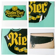 WERBUNG GLASSCHILD Riesen Bier