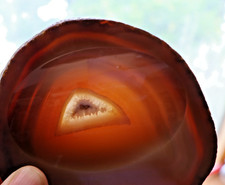 Achat- oder Jaspis Schale rotorange Allsehendes Auge – 25143 -