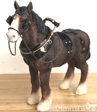 Bay Shire Cart schweres Pferd
