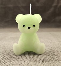 Teddybär Kerze Geschenk Geburtstagskerzen 6,4 cm Kuchenkerze Handgemacht