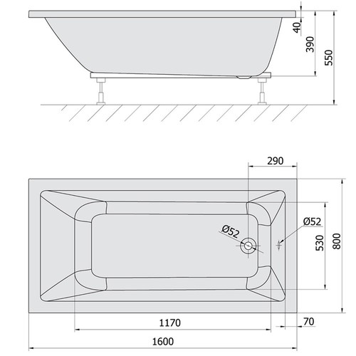 Noemi badewanne 150x80cm - noemi,
