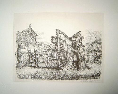 Paul weber lithographie - a., weber,