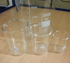 Labor Becherglas mit Teilung