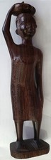 Handgeschnitzte Afrikanische Holzfigur Frau 18 cm hoch