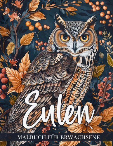 Eulen malbuch erwachsene - eulen, 50