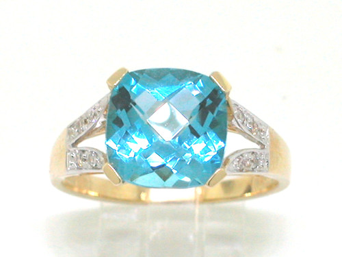 Blautopas ring 585 gelbgold - ring,