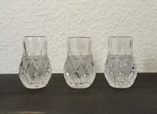 Kristall Gläser 3 Schnapsgläser Wodka Gläser Durchmesser 3 cm Hoch ca.7 cm