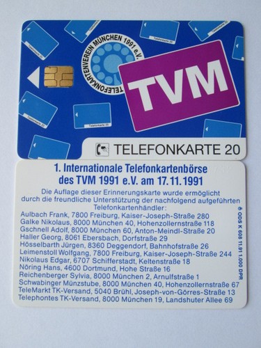 Telefonkarte tvm münchen - münchen,, k