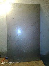 V2A , 57cm x 100cm,  Funkenschutzplatte Ofenplatte Stahl,  1,0 mm, gebraucht