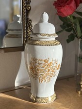 Deckel Vase handgemalt aus