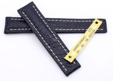 20mm/18 LOUISIANA ALLIGATOR DARK BLUE German Band für Breitling Faltschließe 