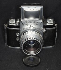 Ihagee EXA 0 silberne Blitzb. FX E.Ludwig Meritar 2,9/50 Design vintage Cult