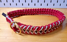 HUNTER Hunde Halsband ?‍? geflochten rot braun weiß Ø 20cm ?‍? große Hunde