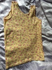 warmes-DDR Unterhemd- Gr. 46 Wolpryla 1 Unterhemd - Aprikot-geblümt-Etikettenlos