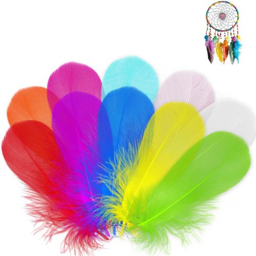 Bunte bastelfedern set 400 - bunte,