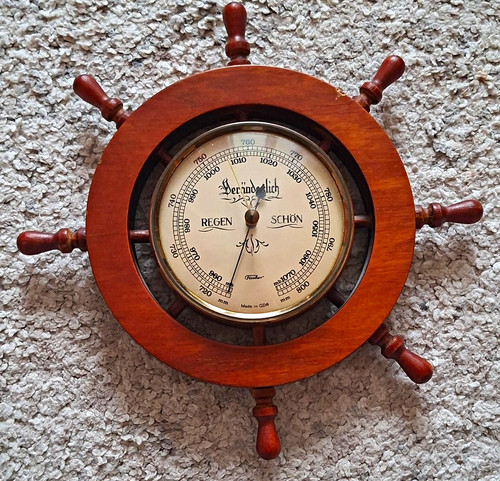 Vintage fischer barometer - vintage,