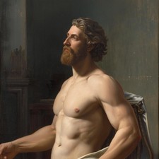 Akt Männlich Malerei Gemälde