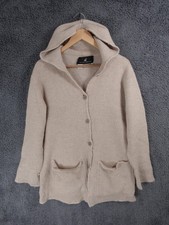 Peruvian Connection Strickjacke Damen Medium Beige Creme 100% Alpaka Strick Hoodie