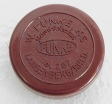 Altes Rollbandmaß Massband Funke Bäckerei-Geräte-Fabrik Langenberg Werbung