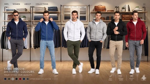 Herren kapuzen sweatjacke - kapuzen-sweatjacke, 70%