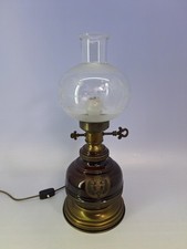 Öllampe Petroleumlampe elektrisch 59 cm hoch