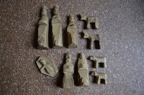 Alte krippefiguren olivenholz - krippefiguren,