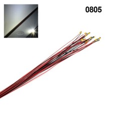 Gelötete Mini Birnen für Auto Modell LED Lichter 15 Stück 0805 für SMD LEDs mit Kabel