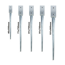 Einschlagbodenhülse 46-101mm feuerverzinkt  Pfostenträger Bodenhülse Pfosten tZn