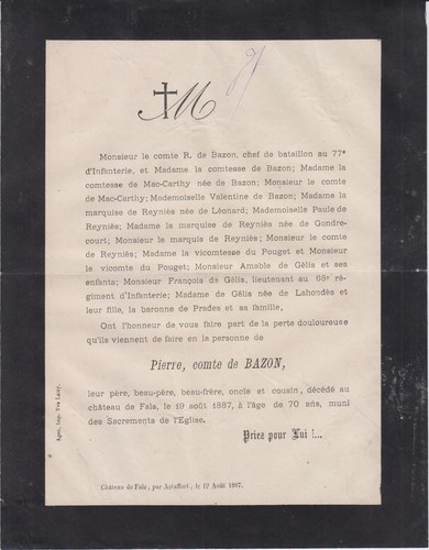 1887 sterbeurkunde graf - *1887,