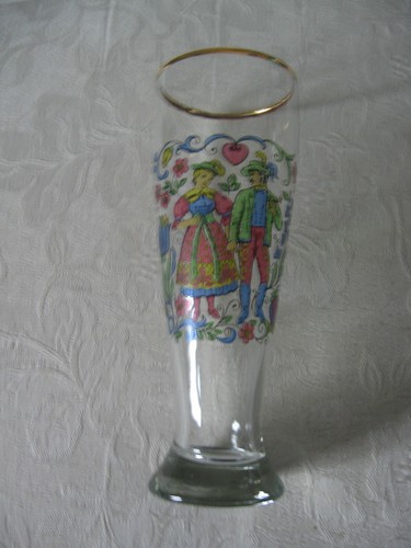 Weizenbierglas mit goldrand - weizenbierglas,