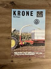 Orig. KRONE Mais Chopper Häcksler Prospekt Brochure Traktor Landmaschinen E5