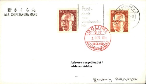 Schiffspost schiffsstempel - schiffspost,