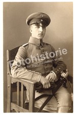 orig. Foto Portrait Offizier mit Degen-Blankwaffe
