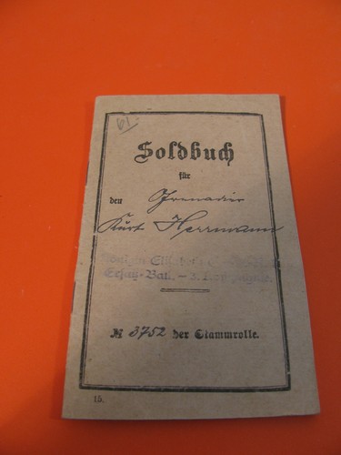 Soldbuch garde regiment - soldbuch, 1