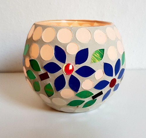 Mosaik teelichthalter teelicht - teelichthalter,