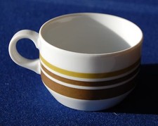 Arzberg  5 Tassen Form 3000 Dekor braun oliv von Hans Theo Baumann Panton-Zeit