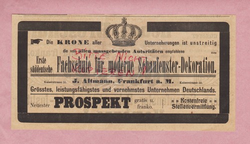 Frankfurt main werbung 1905 - frankfurt/main,,